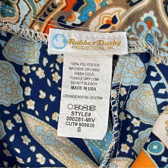 Rubber Ducky Bohemian Print Spaghetti Strap Dress Size Small - Picture 5 of 8